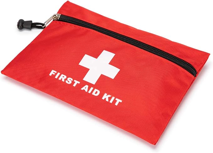 Red First Aid Bag Small First Aid Kit Empty Medical Storage Bag for First Aid Kits Pack Emergency Hiking Backpacking Camping Cycling Travel Car (Red 6.3x4.3 12PCS)