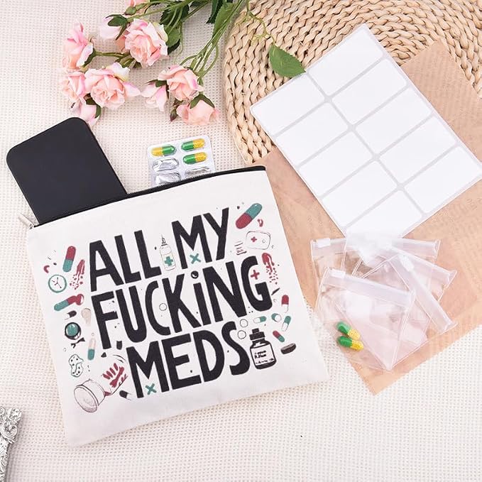 Sisadodo Charging Cable Organizer Travel Bag Toiletry Makeup Cosmetic Bags Medicine Med Toiletry Bag Pouch Diabetic Gifts Bags