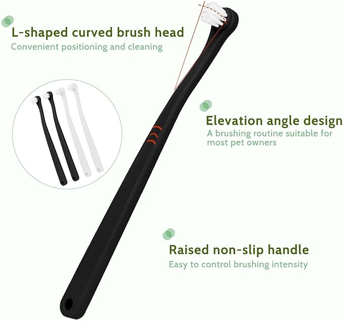 salbsever 4Pcs Dog Toothbrush Pet Toothbrush Soft Mini Cat Tooth Brush Puppy Tooth Brush, Travel Portable Mini Head Deep Clean Kit for Small Dog & Cat, Puppy, Kitten