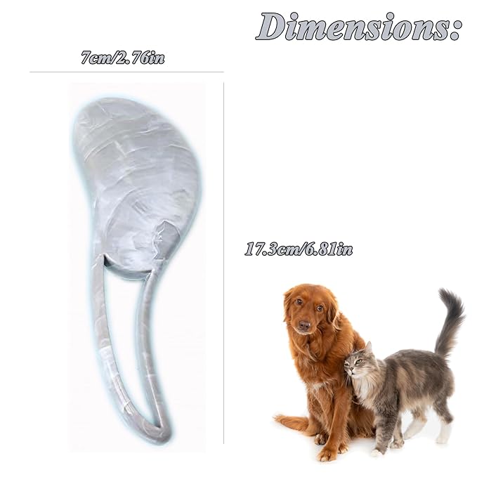 Dog Grooming Brush, Soft Puppy Massage Brush, Pet Hair Bathing Brush Comb, Hangable Grooming Tool for Poodles, Teddy, Yorkies, Maltese, Shih Tzu, Chihuahua (Marble Grain Grey)