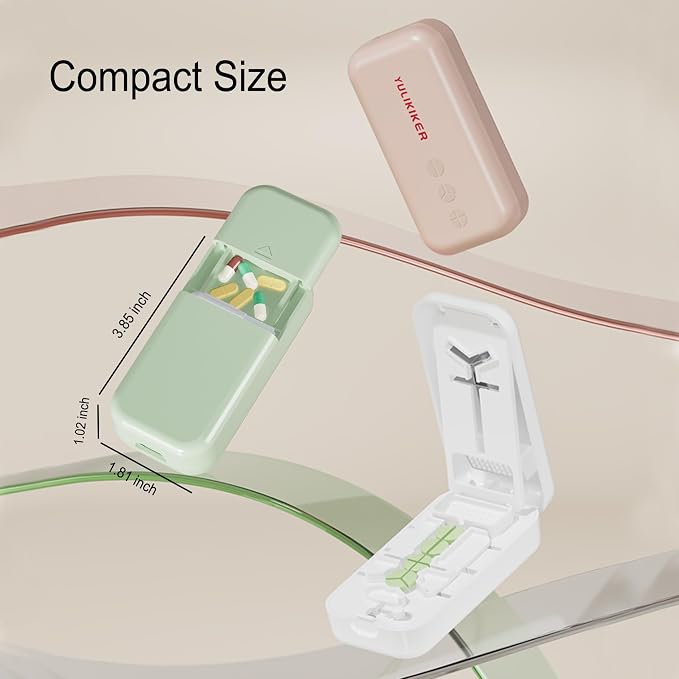 Pill Cutter, Pill Splitter for Small Pills, Cuts 1/2, 1/3, 1/4 Pills