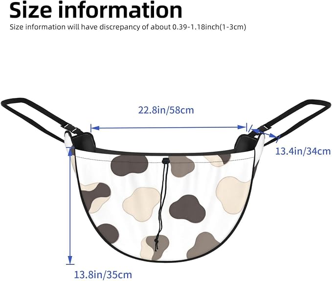 Cow Spot Black White Car Seat Organizer-Backseat Storage Bag for Travel | Waterproof Durable. Holds Snacks Gear Essentials. Fits Most Cars.