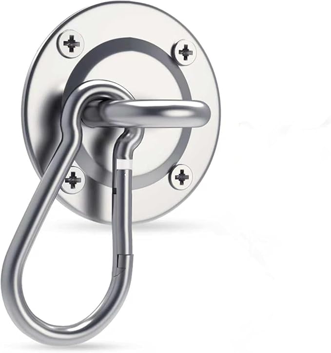 2 Pack Secure Dog Leash Parking Indoor Outdoor, Heavy Duty Stainless Steel Wall-Mounted Holder Tie Out Use, Perfect for Small, Medium & Large Dogs in Yards, Picnics & Camping HTNLNF