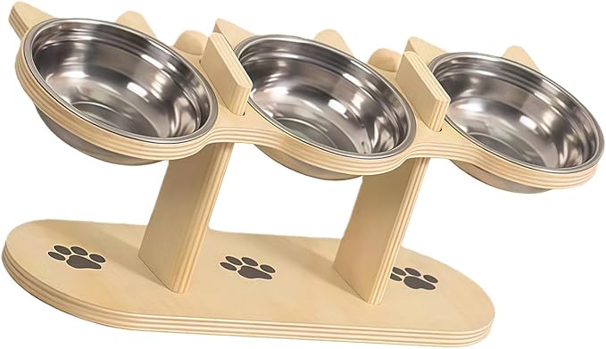 Pet Food Bowl Water Dispenser Adjustable Stand Elevated Feeder Bowl for Dry Food Treats Watering Feeding Device Adjustable Dog Feeder