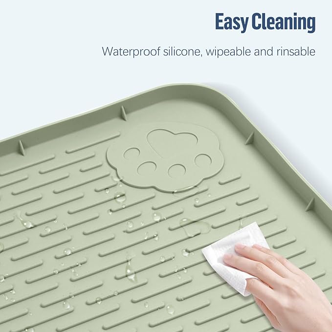 Pee Pad Holder for Dogs 40''x28'' Silicone Puppy Pee Pad Tray, Green | Extra Large Dog Potty Tray Leak-Proof, High Edge, No Spill Training Pads for Floor Protection, No Pee Pads