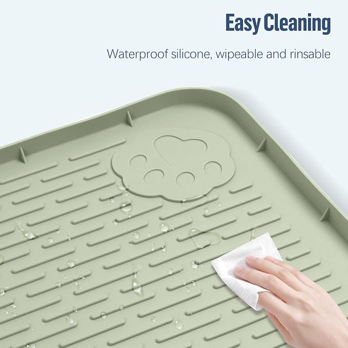 Pee Pad Holder for Dogs 34''x22'' Silicone Puppy Pee Pad Tray, Green | Extra Large Dog Potty Tray Leak-Proof, High Edge, No Spill Training Pads for Floor Protection, No Pee Pads