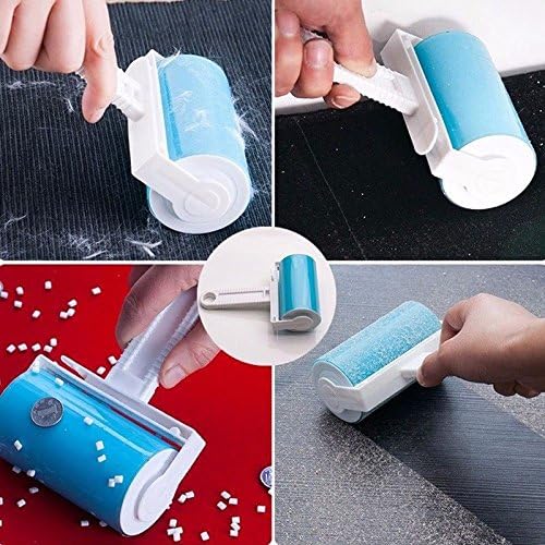 Reusable Lint Roller for Pet Hair, Washable Lint Remover for Clothes and Furniture, Portable Sticky Roller with Eco-Friendly Silicone/Gel Technology, Travel Size Included