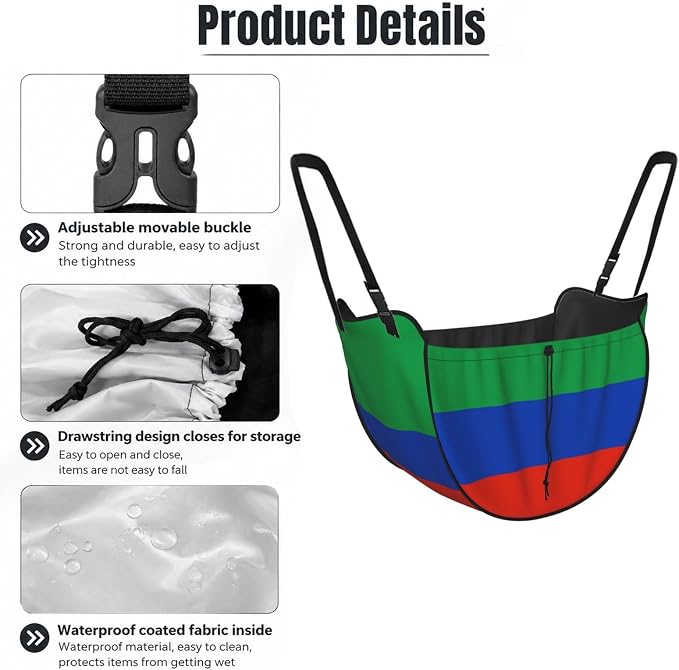 Flag of Dagestan Car Seat Organizer-Backseat Storage Bag for Travel | Waterproof Durable. Holds Snacks Gear Essentials. Fits Most Cars.