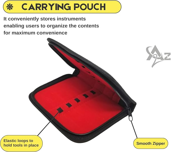 A2Z Pet Grooming Tool Organizer Case – Portable Storage Holder for Grooming Scissors, Thinning Shears, Curved Shears, Combs & Accessories