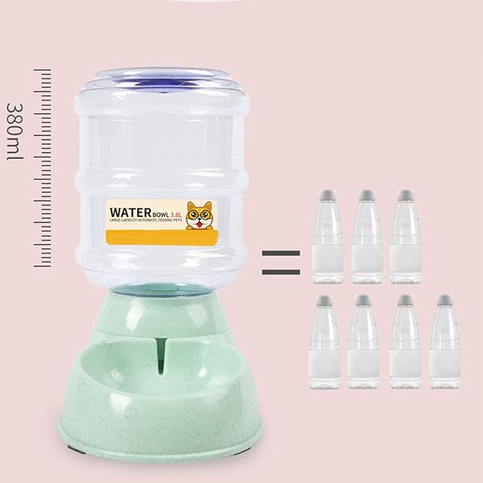 Haofy Automatic Pet Water Dispenser 3.8L Large Capacity Non Leak Gravity Water Bowl with Detachable Design Non Slip Base for Dogs Cats Ideal for Home Travel Crate Multi Pet Households (for