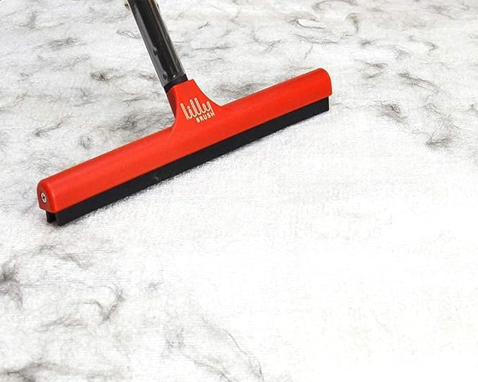 Lilly Brush Mighty Pet Hair Detailer Head (NO HANDLE) Dog & Cat Fur Clean-Up for Carpets and Rugs. Fits on ALL standard broom sticks.