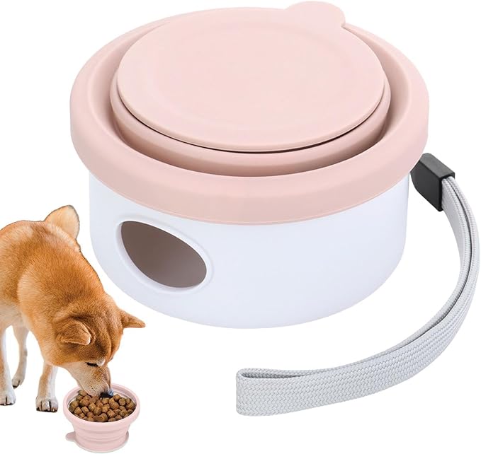 Dog Water Bowl - Portable Pet Dish, Food Storage, Travel Feeding Accessory | Pet Travel Bowl - On The Go Feeding for Dogs | Lightweight Fabric, Water Container, Food Storage Pouch for Trips