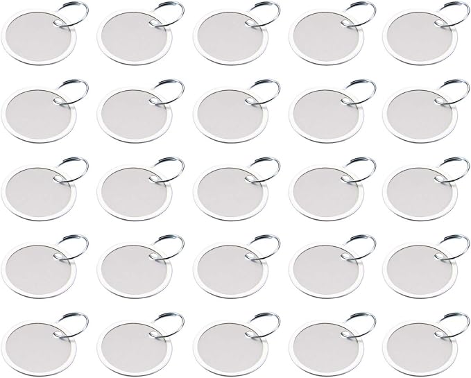 Lucky Line Paper Tag 1-1/4" with Split Ring, 25 per Pack, White (28229)