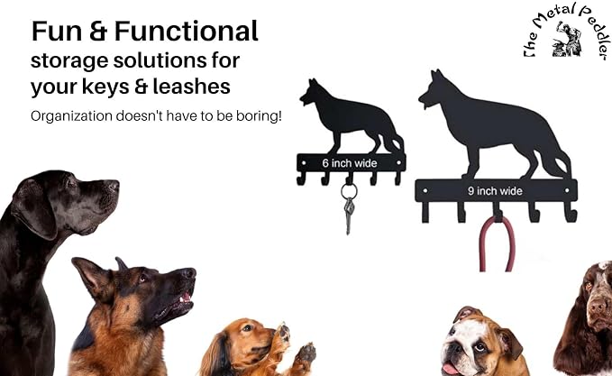 GSP on Point Key Holder - Large 9 inch | Made in USA. 5 Hooks. German Shorthaired Pointer