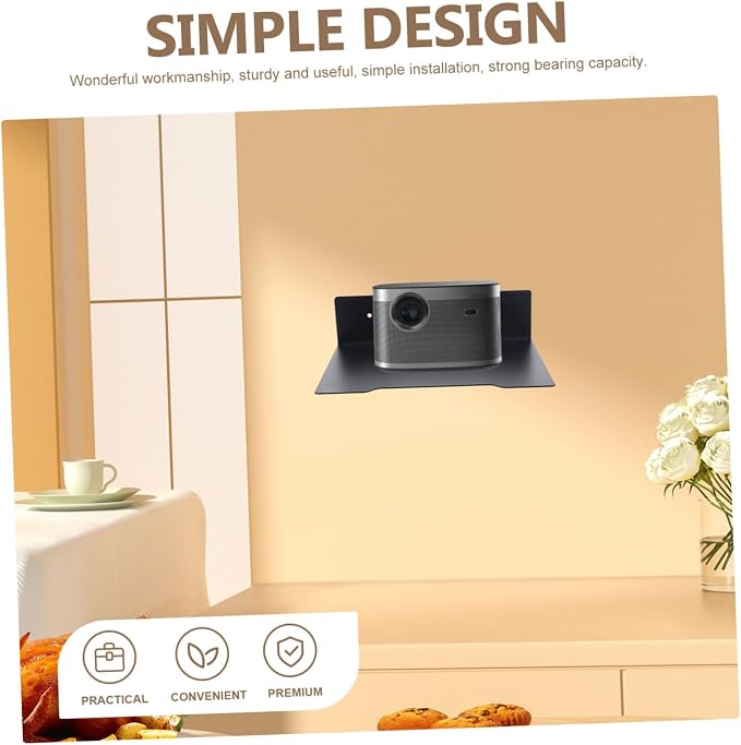 DOITOOL Wall Mounted Metal Bracket for Cameras Heavy Duty Design for Home Use Camera Mounting Space-Saving Wall Shelf for Projectors and Routers