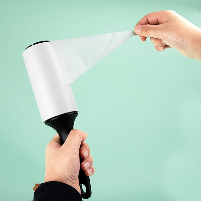 4.6 inch Giant Lint Roller Refills Compatible with Evercare Giant Lint Roller 4.6 inch Pet Hair Remover Roller Refill Extra Sticky 60 Sheets per Roll 5 Pack Total 300 Sheets