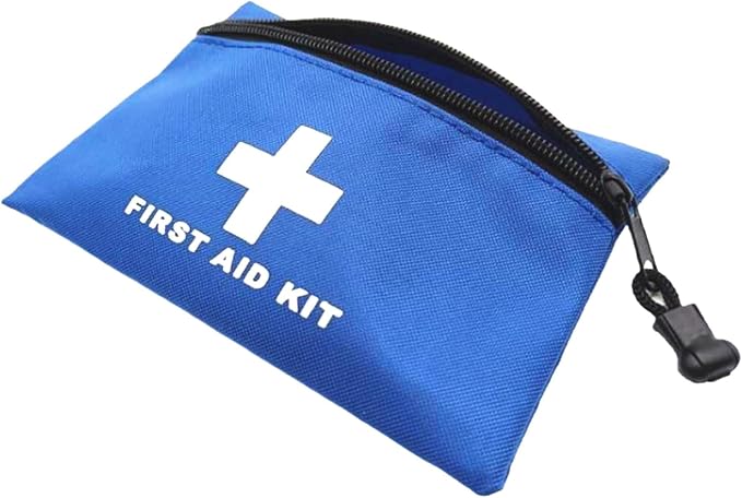 Red Emergency Bag First Aid Small Empty Travel Rescue Pouch First Responder Storage Medicine Pocket Bags for Car Home Office Kitchen Nurse Sport Outdoors Bag Only (Blue 16x11cm)
