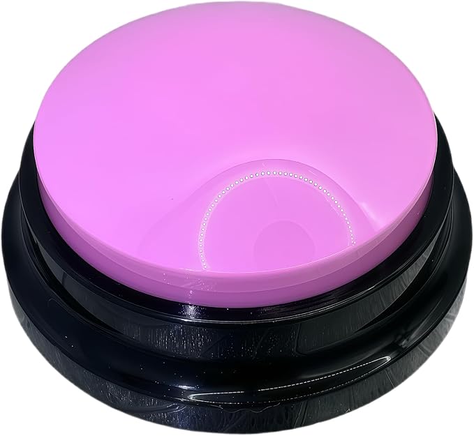 Dog Talk Buttons Voice Recording Button for Communication and Pet Training 30-Second Record & Playback Talking Button for Study, Office, Family, and Kids (Pink, one)