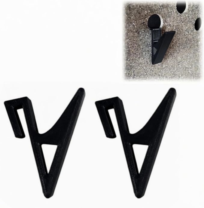 Heavy Duty Kennel Hook Compatible with Ruffland Kennel – Easy Install Leash, Collar & Bucket Holder for Dog Crates (2 Pack) (Black)