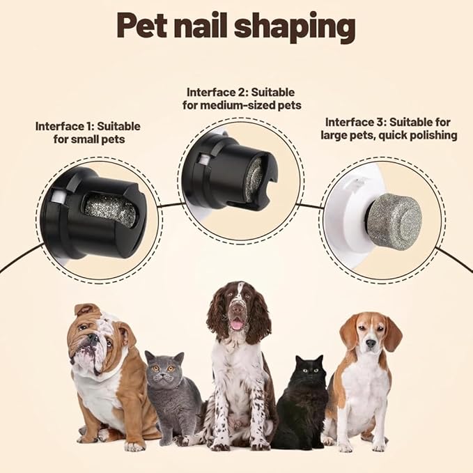 2026 Upgrade Silent Groom Pro Nail Grinder,Silent Groom Pro for Dogs,with LED Light & 3 Speeds,2000mAh Battery,Quick USB Charge (White)