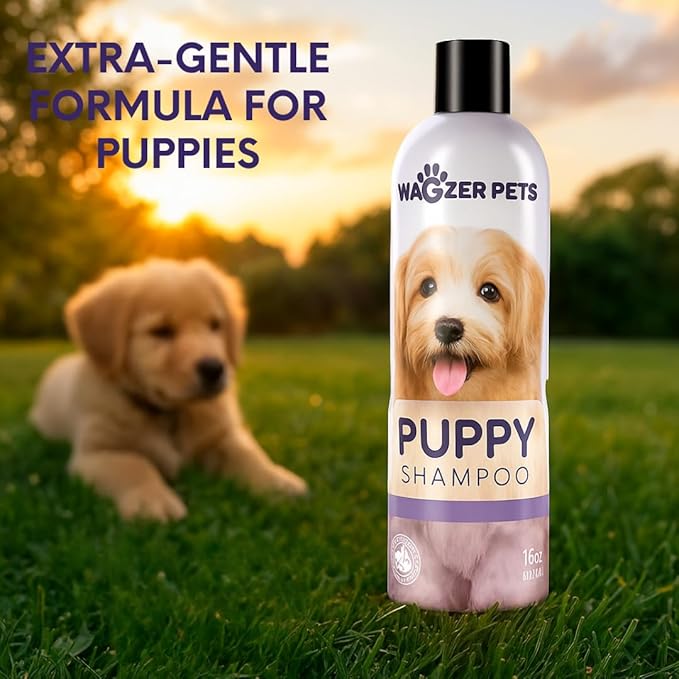 Puppy Shampoo | Natural Puppy Formula Dog Shampoo for Sensitive Skin | Gentle Support Shampoo for Dogs | Puppy Wash for Itchy Skin, Soothes, Cleanses, and Moisturizes | 16 oz