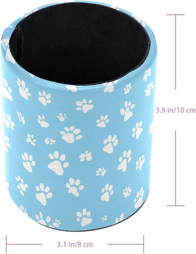 Pet Paws Pen Holder, Pencil Cup Marker Brush Holder Desk Storage Case, Desktop Organizer for School Office Home Supplies