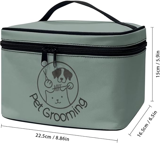 Green Travel Makeup Bag for Women Large Capacity Cosmetic Case for Women Portable Makeup Organizer with Brush Holders for Vacation Trip Daily