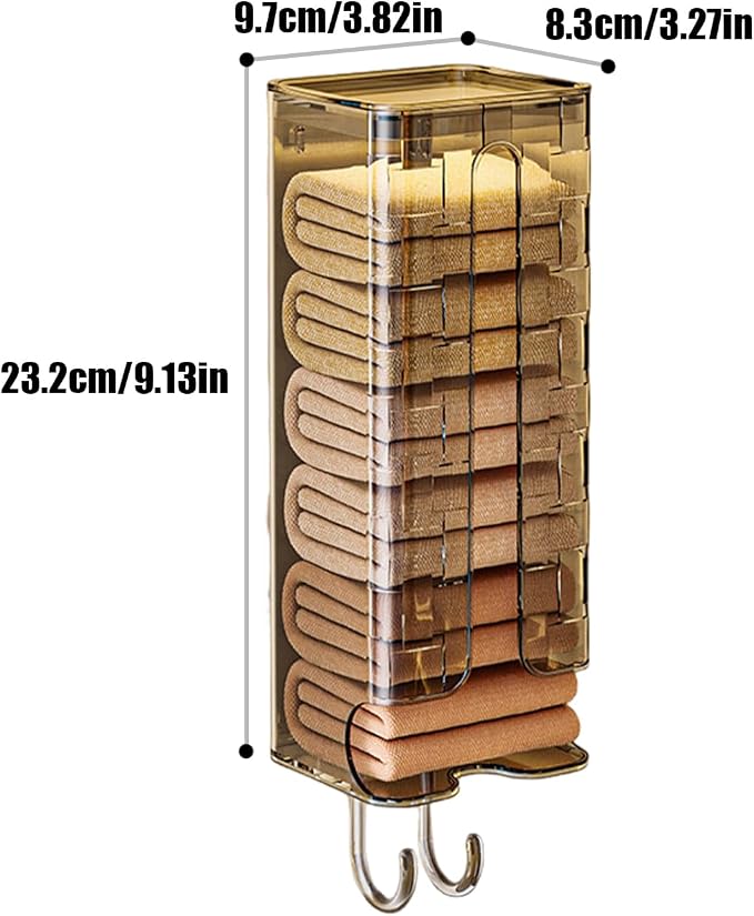 Underwear Organizer - Clothes Storage Box, Dustproof Sock Container | Multifunction Drawer Divider for Nursery Pantry Closet Bedroom Travel Entryway Dorm GARAGE-KITCHEN Wall Compact Neat Foldable
