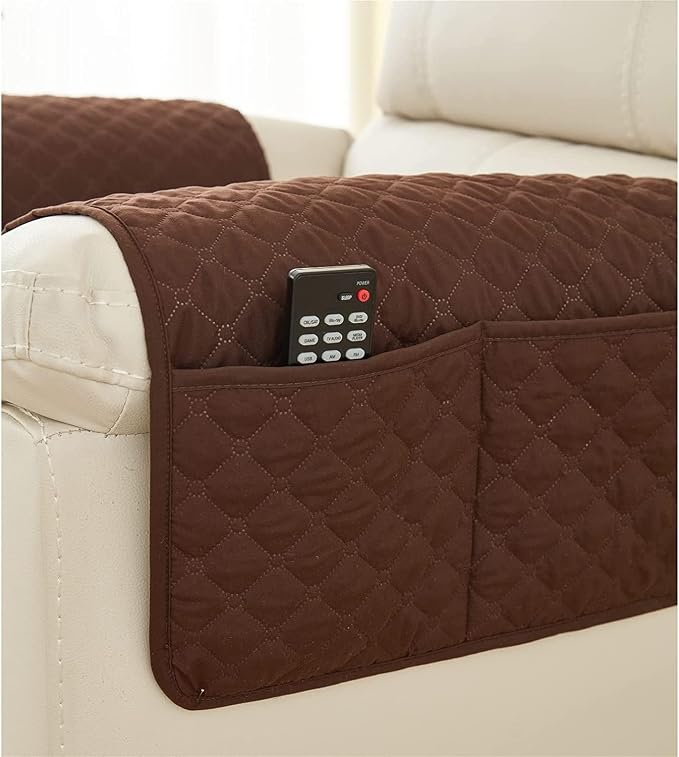 XMAYODS 3 Pcs Recliner Covers Sherpa Arm Covers for Recliner Chair with Storage Pockets Headrest Cover for Recliner Chair Armchair Slipcovers for Sofa Recliner Protector (Color : #5)