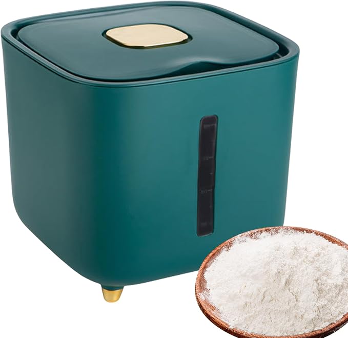 Grain Hopper - High Volume Sealed Provision Bin With Cover, Food Preservation Holder, Large Household Supply Vault, Animal Feed Reservoir, Clear Level Display | for Home Cupboard Pet Feeding Managemen