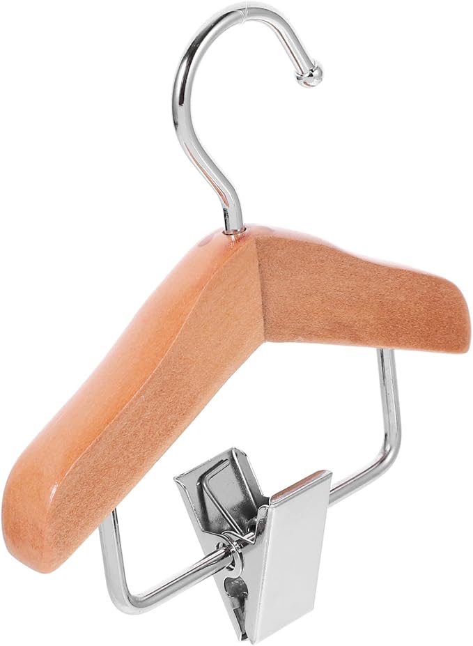 Wooden Pet Clothes Hanger Rack Multi-Purpose Dog Cat Clothing Clip Hanger Lightweight Design for Hanging Pet Apparel for Closet Indoor Drying