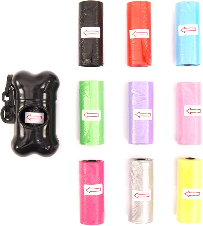 Bone Shape Pet Pick Up Poop Bag Dispenser Portable Dog Poop Waste Bag Holder Outdoor Garbage Bags Organizers