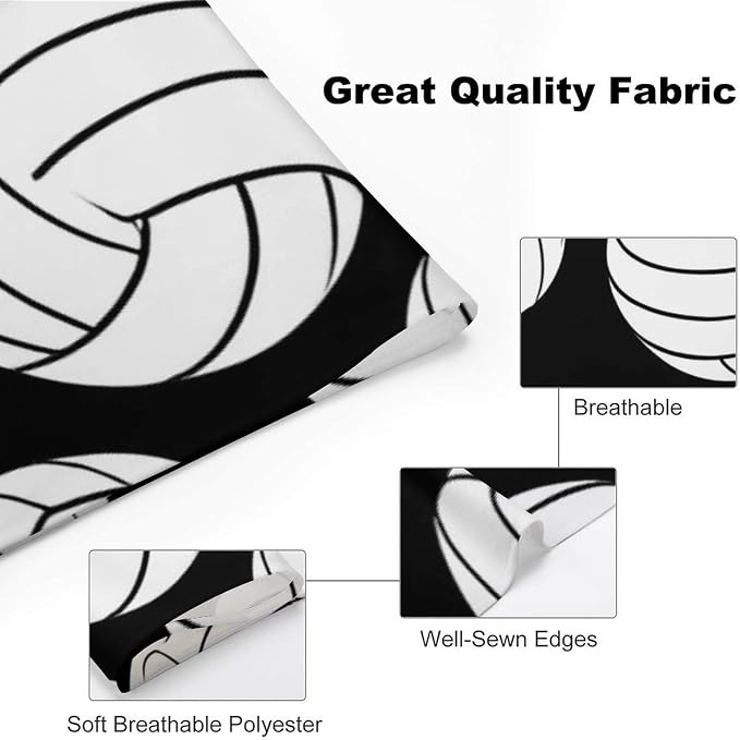 Lightweight and Soft Pet Scarf Black and White Volleyball Ball for Small to Large Dogs, Cats Beach, Outdoor Travel, Casual Daily Walking Use