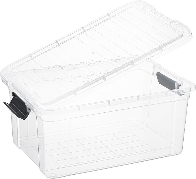 Superio 21 Quart Clear Plastic Storage Boxes with Lids, Stackable Organizer Containers, BPA-Free Storage Bins for Home, Office, School & Dorm, 10 Pack