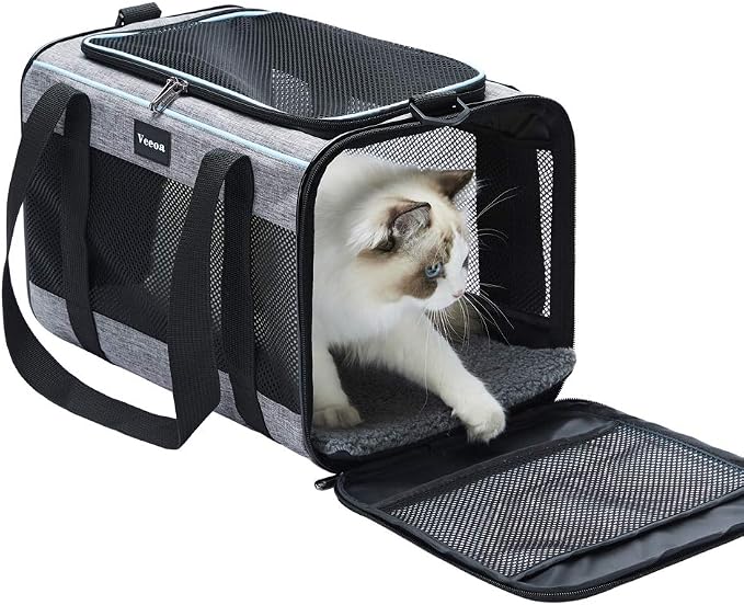 Vceoa 19"x12"x12" Pet Carrier for Cats | Toy of Fabric Pet Home