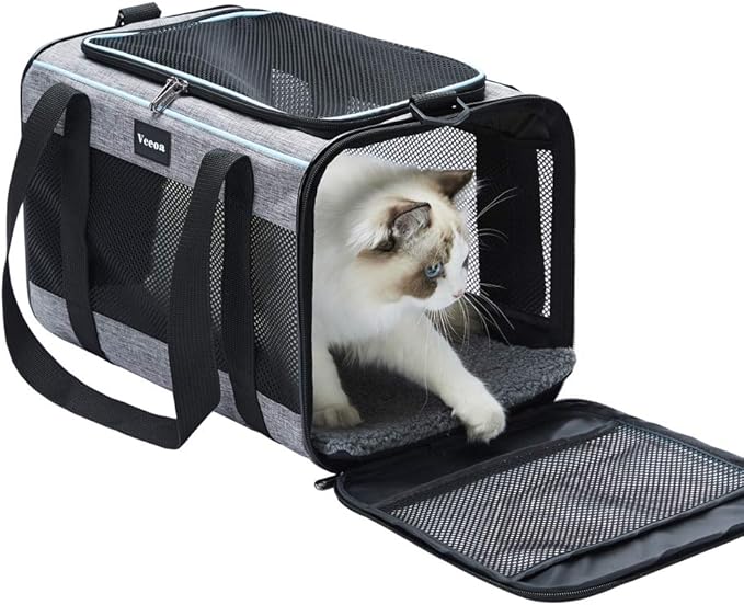 Vceoa 17.5"x11"x11" Pet Carrier for Cats | Toy of Fabric Pet Home