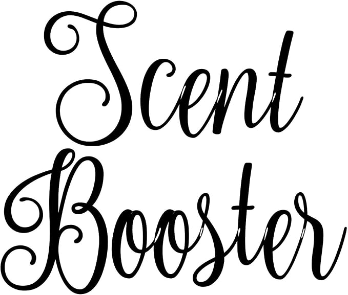 Scent Booster 5w x 4h Label | Laundry Room Organization | Die Cut Vinyl Decal | Black Fancy Font (Sticker Only)