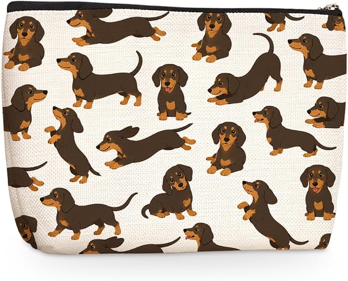 Dachshund Makeup Bag, Dachshund Gifts Cosmetic Bags Travel Organizer Bag