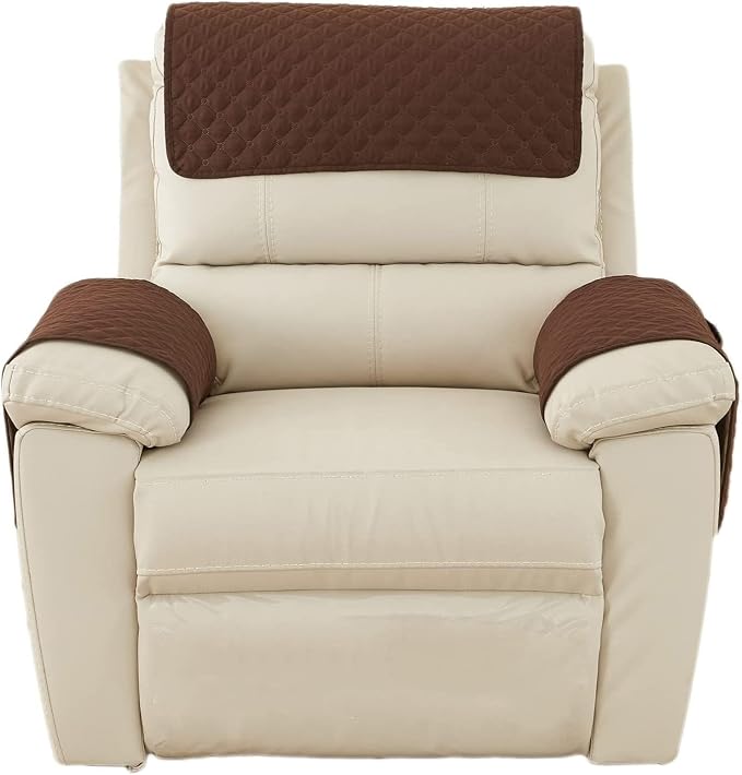 XMAYODS 3 Pcs Recliner Covers Sherpa Arm Covers for Recliner Chair with Storage Pockets Headrest Cover for Recliner Chair Armchair Slipcovers for Sofa Recliner Protector (Color : #5)