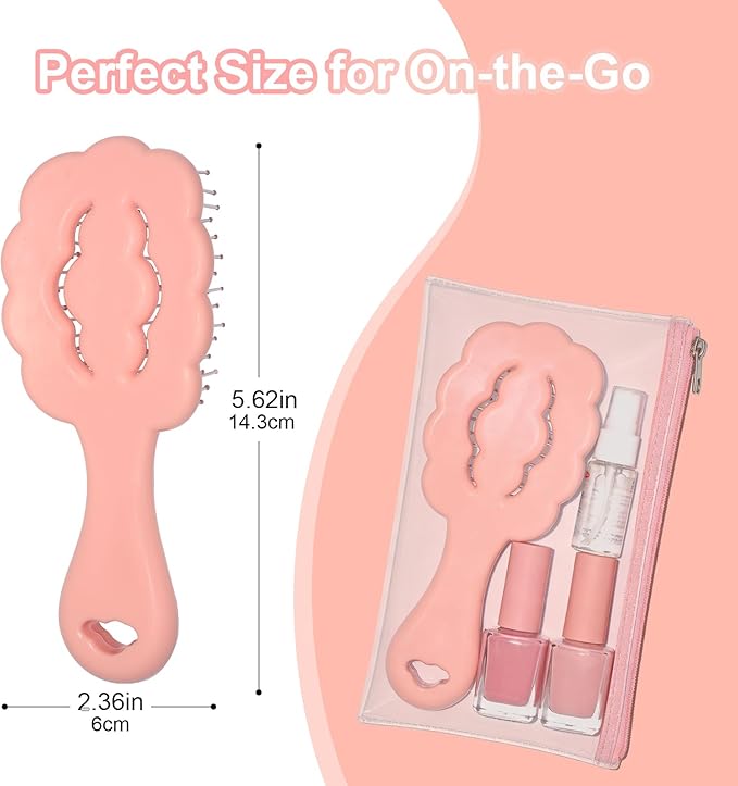 Cloud Shape Small Dog Grooming Brush - Perfect for Shih Tzus, Yorkies, and Maltipoos - Ideal Puppy Hair Brushes for Maltese and Small Breeds (Pink）