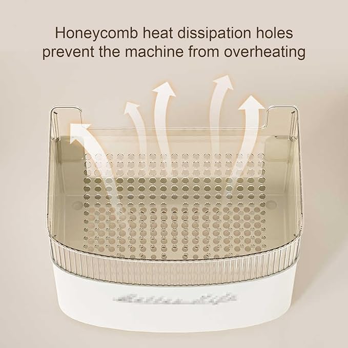 WiFi Router Organizer PET+ABS Material Transparent Window Multi-Hole Cover Honeycomb Heat Dissipation Holes WiFi Router Storage Box for Office and Home(32 * 23 * 28cm(C))