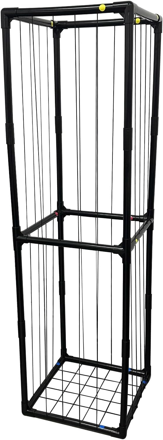 Stuffed Animal Storage, Storage Organizer with Elastic Band, Thicken PVC Tube Large Stuffed Animals Holder for Nursery Playroom Bedroom Room Furniture Plush Storage-Black