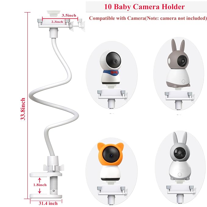 Baby Monitor Holder Mount for BOIFUN Baby 2S,Baby 5S,Baby 6T/ieGeek ‎Baby 1T/DEATTI BM101-M