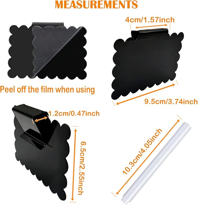 20 Reusable Basket Labels with Clip-On Design, Perfect for Kitchen and Closet Organization, Includes 2 White Chalk Markers