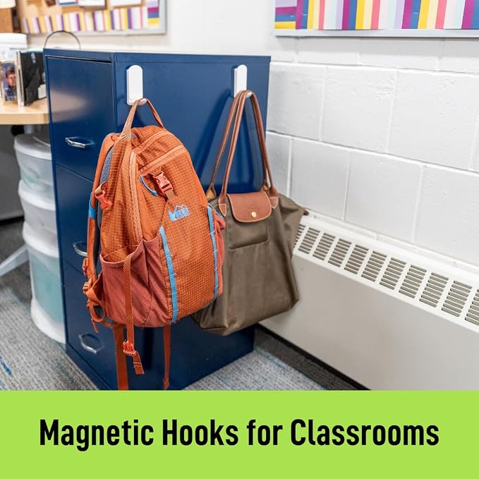 GATOR MAGNETICS MINI Open Hooks, 15 lb Magnetic Hooks, Black – 3 Pack | For coats, bags, towels, hats & leashes. Fridges, offices, classrooms, cruise cabins & lockers.