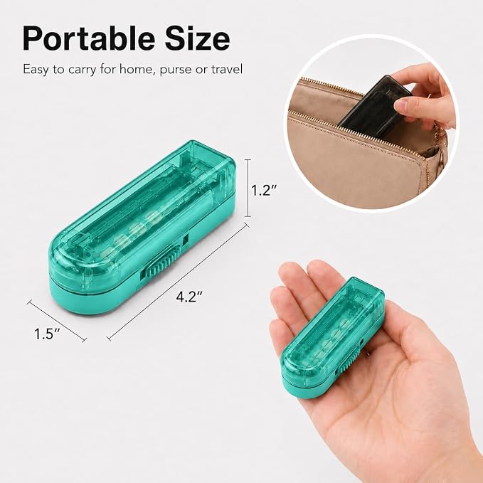 ONE PIX Pill Cutter Splitter for Small and Tiny Pills, Multiple Pill Splitter with Centering Device & Hidden Blade, Adjustable Tablet Cutter for Large Pills, Seniors, Pets, Cyan