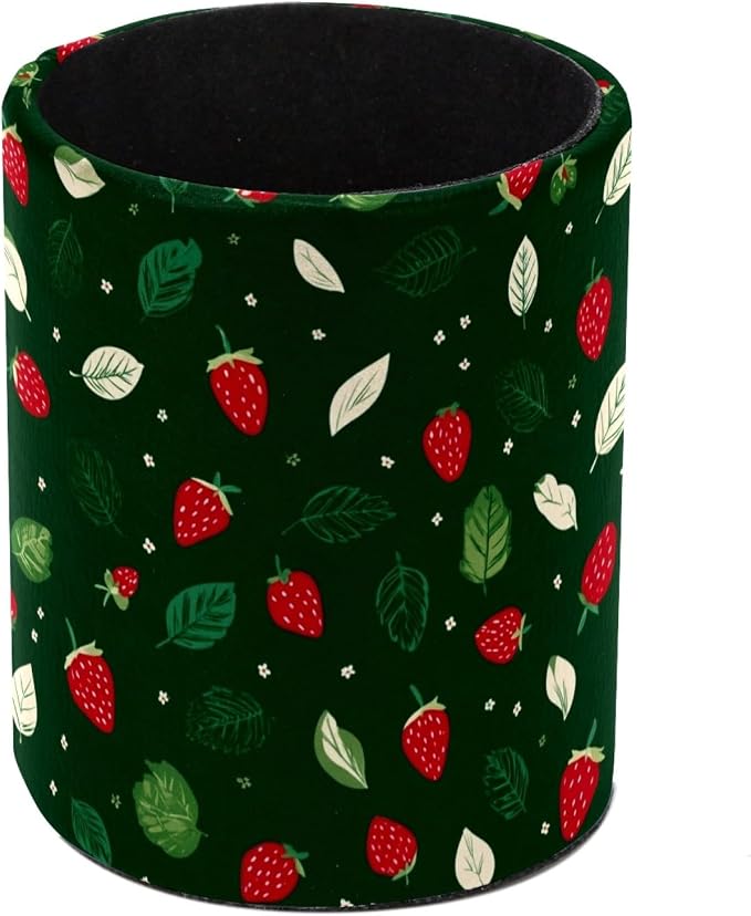 Strawberry Pen Holder, Pencil Cup Marker Brush Holder Desk Storage Case, Desktop Organizer for School Office Home Supplies