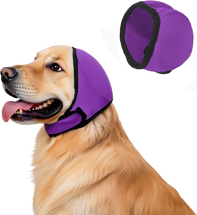 Dog Ear Muffs Noise Protection, Water-Resistant, No-Shake Ear Muffs for Grooming, Bathing, Swimming & Noise Relief