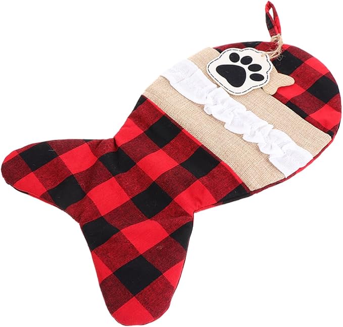 ORFOFE 1pc Christmas Pet Stocking Bag and Stylish Christmas Pouch for Festive Decoration and Storage for Holiday Presents and Decorations