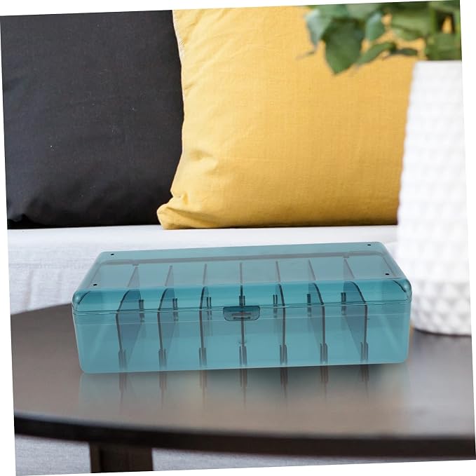 Angoily Cord Storage Box with Lid Desktop Organizer for Cables Data Wires and Chargers Pet Material Easy Access Dust- for Use